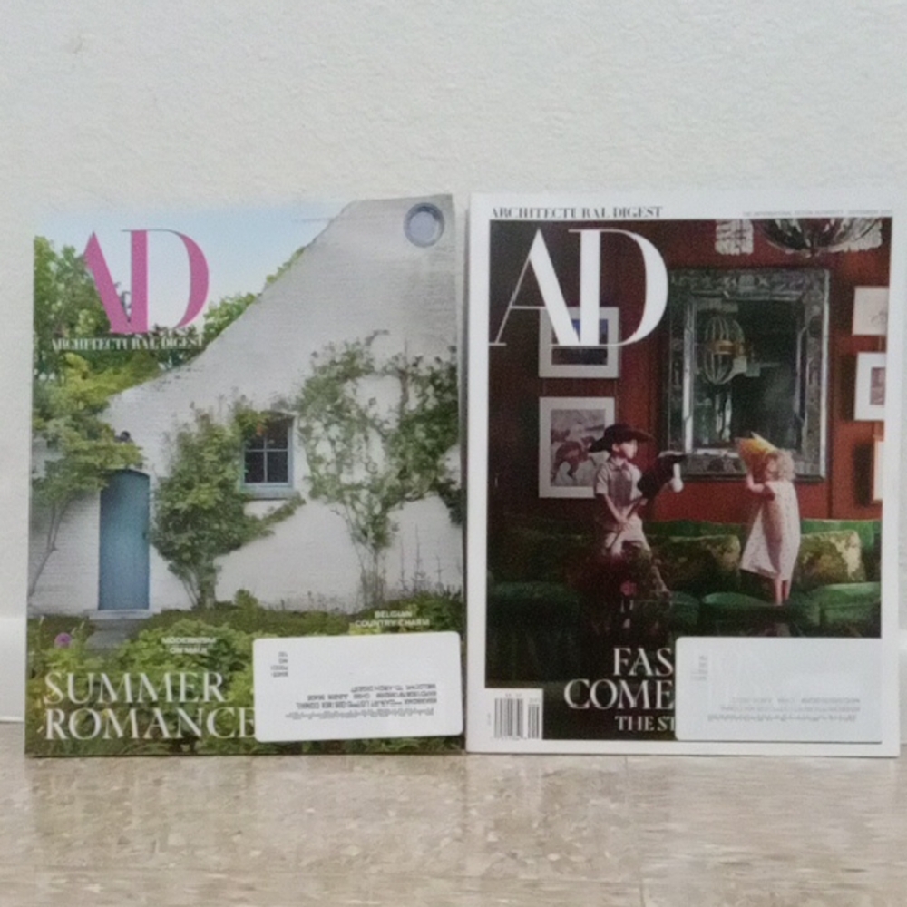 2-Set Architectural Digest 2025 Magazines - Summer Romance & Fashion Comes Home